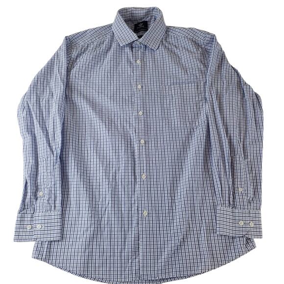 Dockers Men's Medium Fitted Button Down Collared Checkered Shirt - Picture 1 of 4